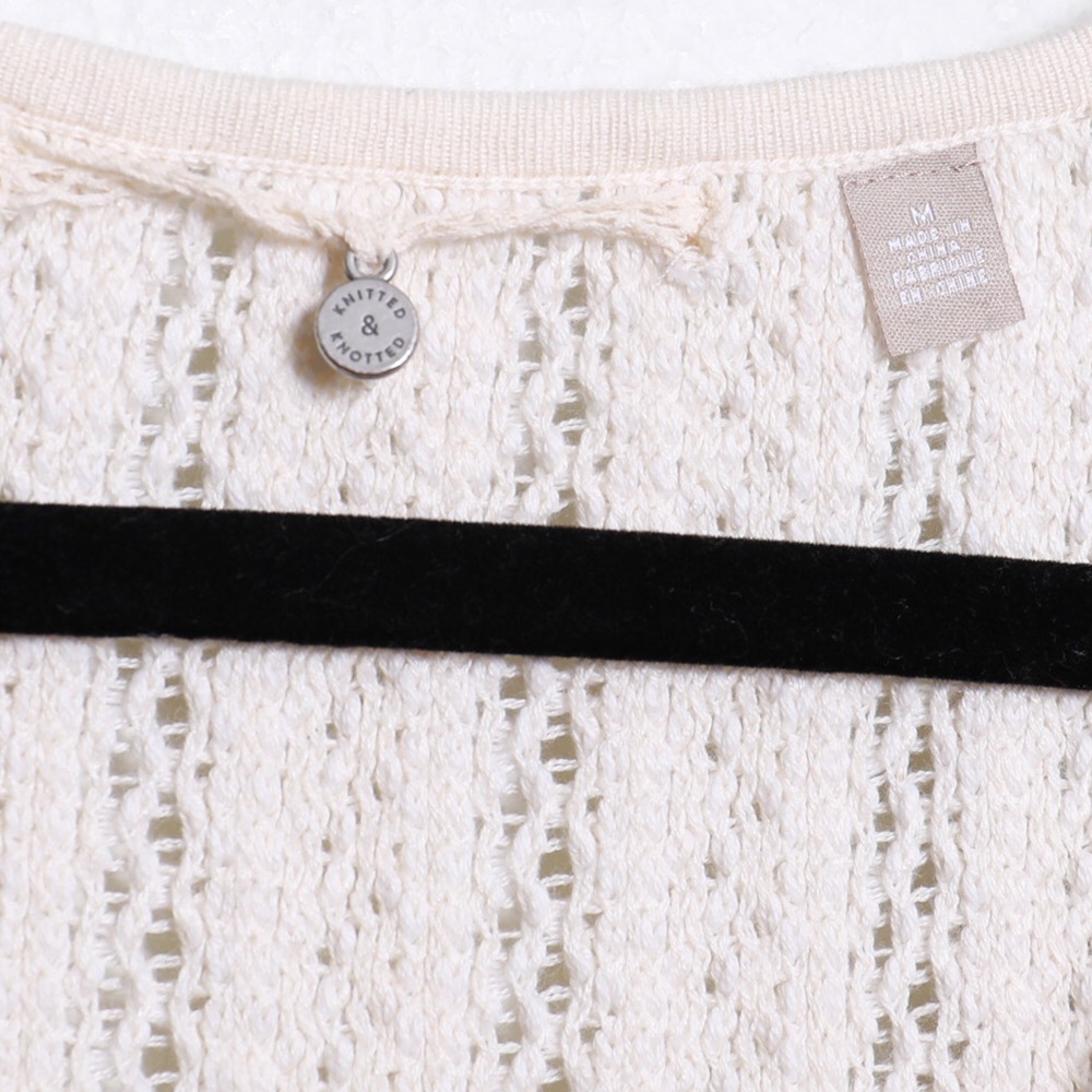 Knitted & Knotted Boho Crochet Knit Fringe Tunic - Picture 6 of 8